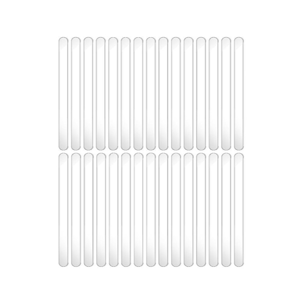 30PCS  Sticks 4.5 Inch Acrylic Cakesicle Sticks Reusable Ice PopSticks Plastic  Sticks (Clear)