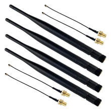 Antena LoRa 915 MHz 5dBi SMA Macho 195mm + IPEX para SMA Cabo Fêmea para Meshtastic ESP32 LoRa 32 V3 HTCC-AB02S (Pacote de 4)