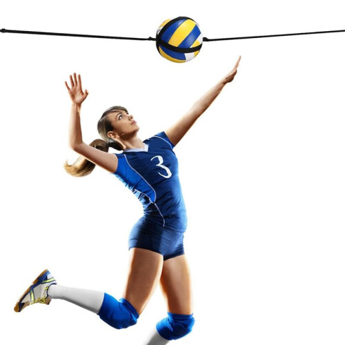 Volleyball Training Aid, Volleyball Spike Hitting Serving Trainer, Adjustable Volleyball Training Belt Bouncing Trainer 1