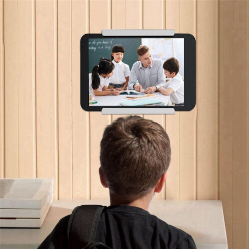 Tablet-Wandhalterung zum Kleben oder Schrauben, Selbstklebender Tablet-Ständer für //E-Reader, Weiß 1