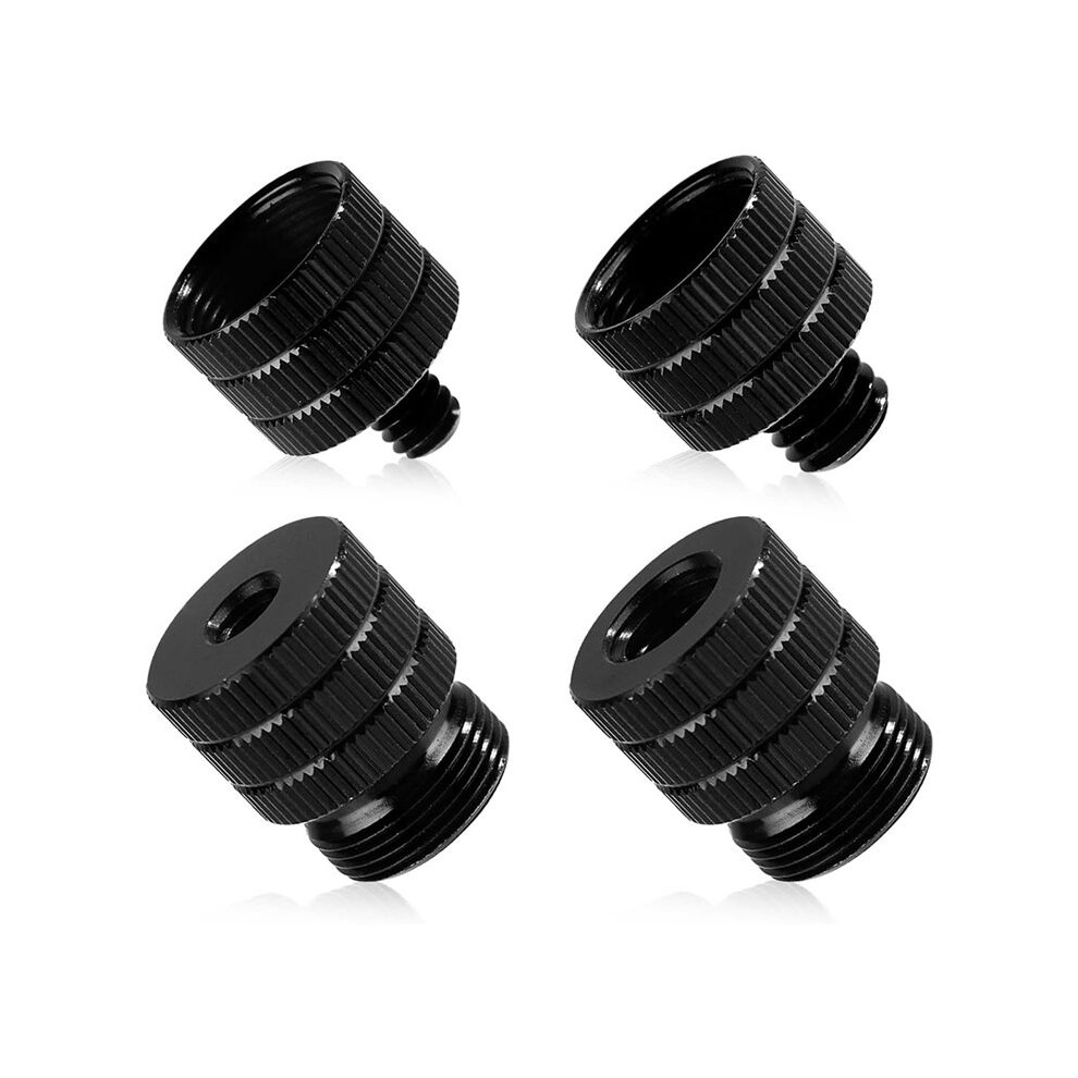 4Pcs Mic Stand Adapter, Mic Thread Adapters 1/4 Female To 5/8 Male Screw Adapter For Microphone Boom Camera Tripod 4712847578319