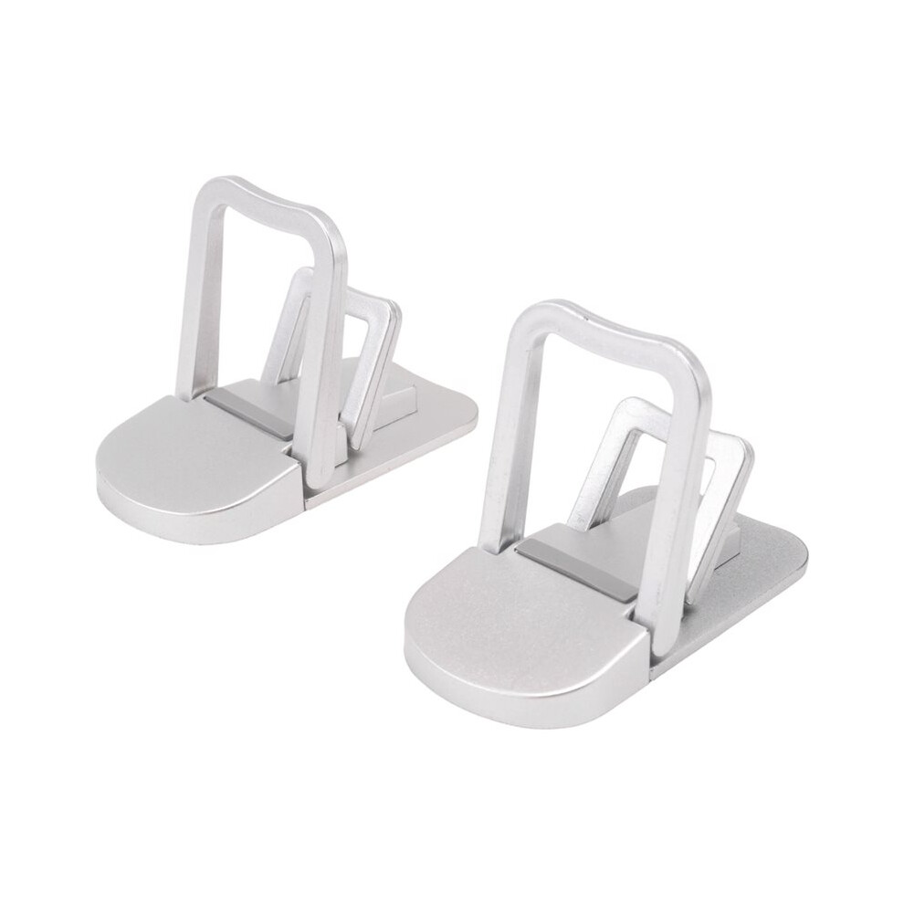 2Pcs Portable Laptop Stand Computer Riser Lift Self-Adhesive Foldable Invisible Notebook Adjustable Height Stand Silver 6034211071416