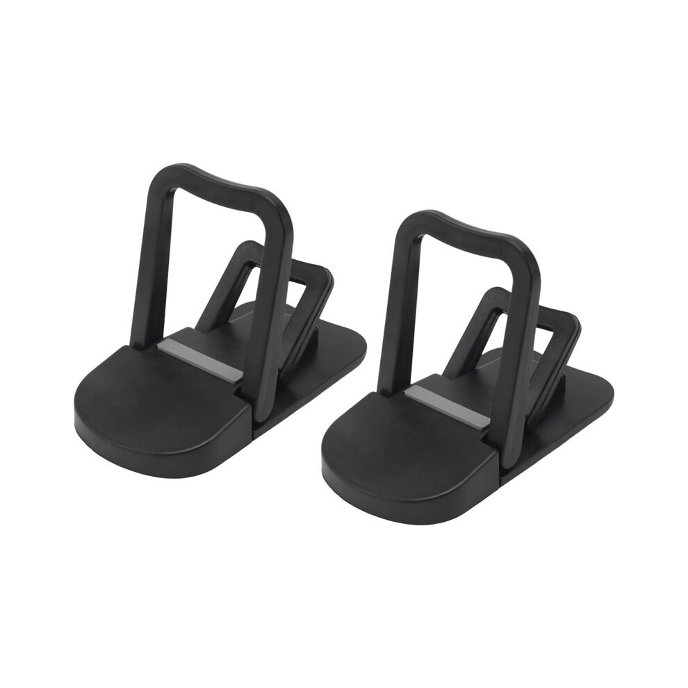2Pcs Portable Laptop Stand Computer Riser Lift Self-Adhesive Foldable Invisible Notebook Adjustable Height Stand Black 4711614866352