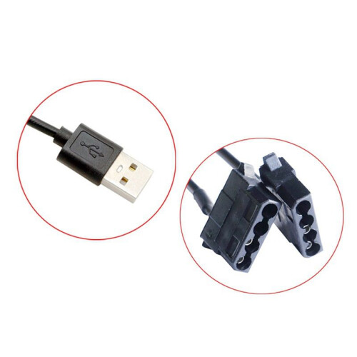 USB 5V to Dual 4PIN  Fan Adapter Cable with  Y Splitter for Computer Chassis Desktop PC Case Cooling 1