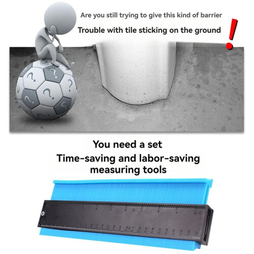 10 Polegadas Contour Gauge Duplicator Ceramic Tile Carpet Cutting Template Perfil Medição Ângulo Régua Contour Duplicator 2