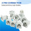10PCS Powercon Connector 3 Pins 20A 250V Power Speaker Panel Socket Female for LED Screen Stage Lighting,Grey 6