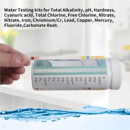 Water Testing Strips for Drinking Water- EPA Level Home Use, Water Test Strips with Lead, Mercury, Iron, PH, Hardness 2
