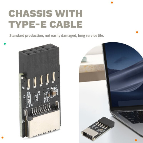 Placa Base USB2.0 9Pin una TYPE-C A-KEY Convertidor de Conector Frontal USB3.2 Adaptador de Encabezado de Interfaz TYPE-E 2