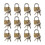 12 Pack  Padlock Small Padlock Solid Brass Locks with 3 Key for Luggage Lock,Backpack,Gym Locker Lock,Suitcase Lock 1