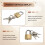 12 Pack  Padlock Small Padlock Solid Brass Locks with 3 Key for Luggage Lock,Backpack,Gym Locker Lock,Suitcase Lock 4