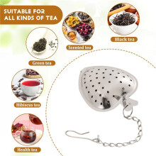 25Pcs Tea Strainer Stainless Steel Tea  Infuser Loose,Extended Chain Hook for Seasonings Cup Bottle Party Favors