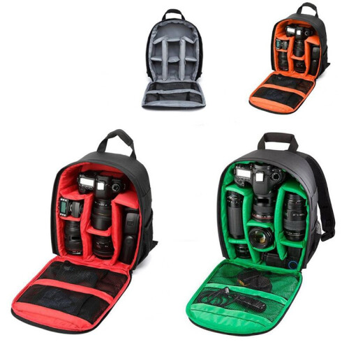 Multi-Functional Camera Backpack, Waterproof Outdoor Camera Bag for Hiking Travel Sprots-Red 2