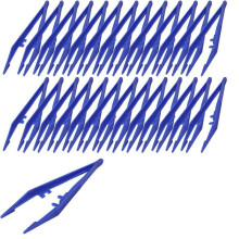50Pcs Plastic Tweezers, Practical  Tweezers Plastic Forceps Crafting Tool for Kids Home School DIY Crafts