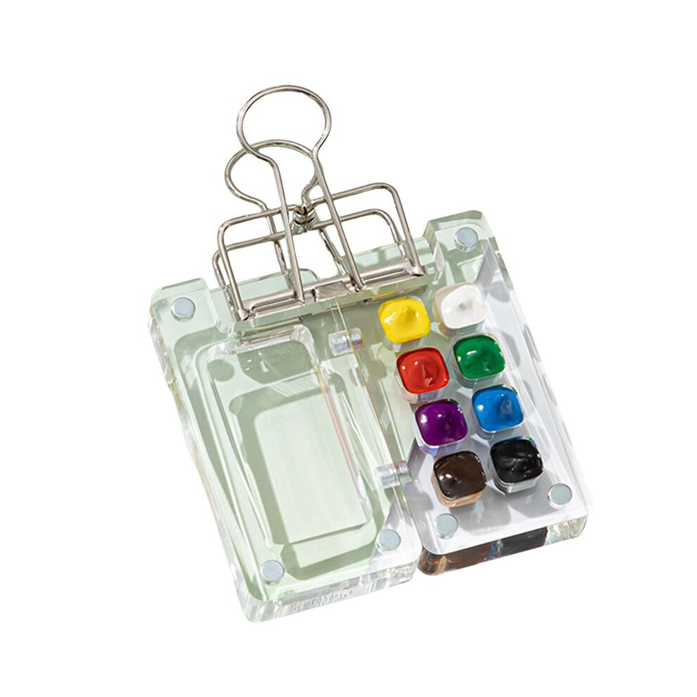 Travel Ready Paint Palette Bundle,  Travel Paint Palette Acrylic, Travel Paint Palette  with Binder Clips,A