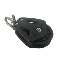 Bloque de Polea de Carga Alta, Grillete Giratorio de Polea Simple de Cabeza Universal, Bloque de Cojinete Liso para Velero, Accesorios para Corredor