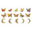 Retro Notebook Decoration Material Stickers DIY Decorative Sticker for Notebook Labels, Amber Butterfly 1