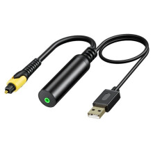 USB Digitale Glasvezel Audiokabel Vierkante Poort SPDIF Naar 3,5 mm Audioconverter voor Aansluiting op Audioversterker