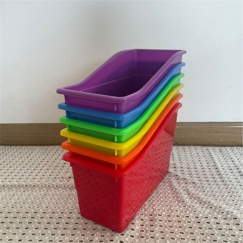 Book and Binder Holder, for Classroom, Plastic Vertical Storage Book Organizer Folders, Office Organization,6Pcs 1