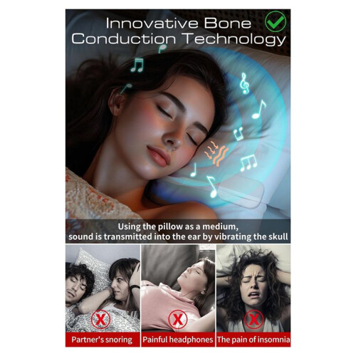 Bone Conduction  5.2 Speaker,White Noise Sleep Machine  Music Box Under Pillow for Improved Sleep 2