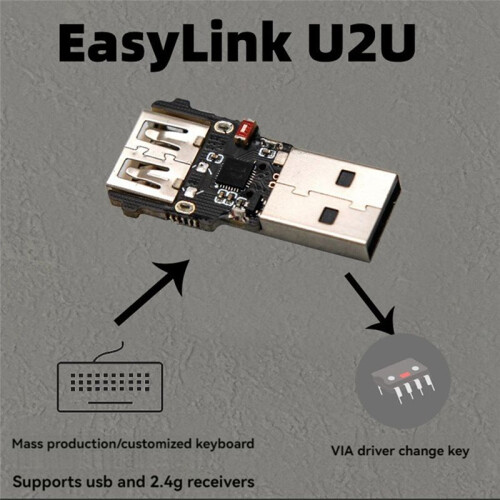 U2U Module Mechanical Keyboard Qmk Universal Key Modification VIA Custom Layer VIA Macro Settings Supports 5 Layers 2
