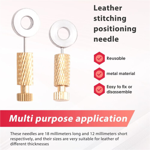 14Pcs Leather Positioning Needles, Leather Suture Positioning Needle Leather Locking Pins Leathercraft Located Needles 2