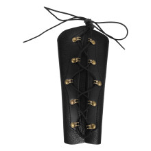 Protège-Bras En Cuir PU Noir Ajustable Pour Tir À L'arc Outdoor