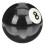 2Pièces Boules De Billard En Résine Noire Calibrées Stables 3