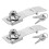 5Sets Stainless Steel Hasp Clasp Latch Lock with Key Silver for Drawer 3
