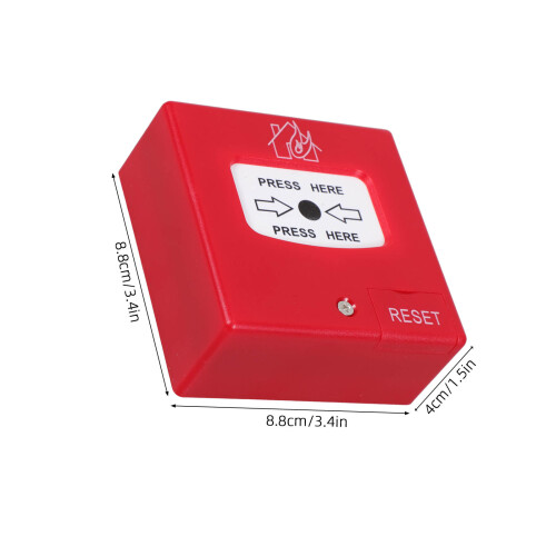 Plastic Fire Call Button Manual Reset Emergency Alarm Switch Red 2