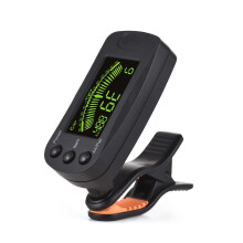 Accordeur clip-on pour guitare 3 V CR2032 6,5x3,3x1,5 cm Noir
