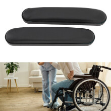 1 Paar Rollstuhl-Armkissen aus PU-Leder 10 cm Loch