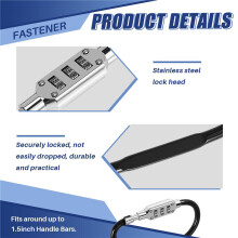 Motorcycle Helmet Lock Anti-Theft Open Face Helmet Lock Fastener + T-Bar for Racing Motorbike Bike Helmet Lock