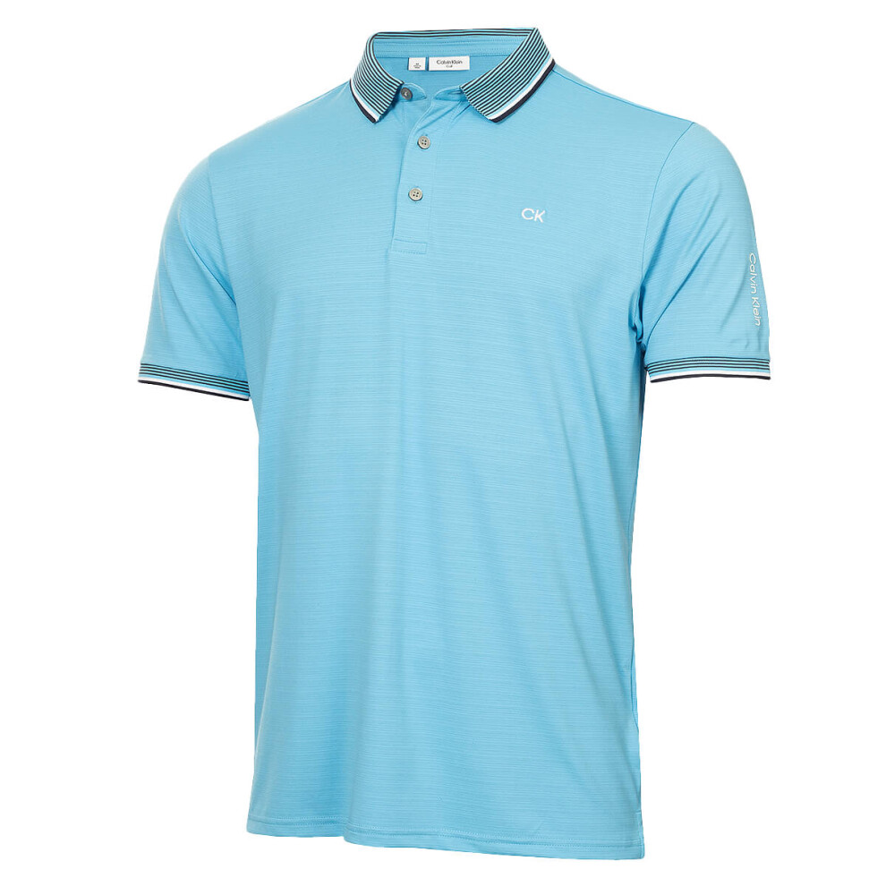Calvin Klein Mens Rockland Moisture Wicking Easy Care Golf Polo Shirt