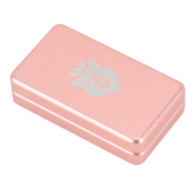 Jeu de glissière de carte métallique en alliage d'aluminium, anti-stress pour adultes, rose, 2,7x4,6x1,3 cm