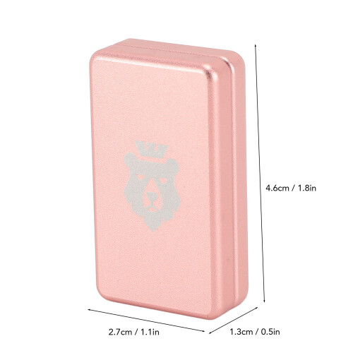 Rosa Metall Push-Karten-Schieber 2,7  4,6  1,3 cm 1