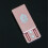 Rosa Metall Push-Karten-Schieber 2,7  4,6  1,3 cm 4