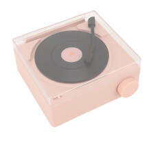 Reloj despertador con altavoz Bluetooth 1200mAh gris rosado pálido