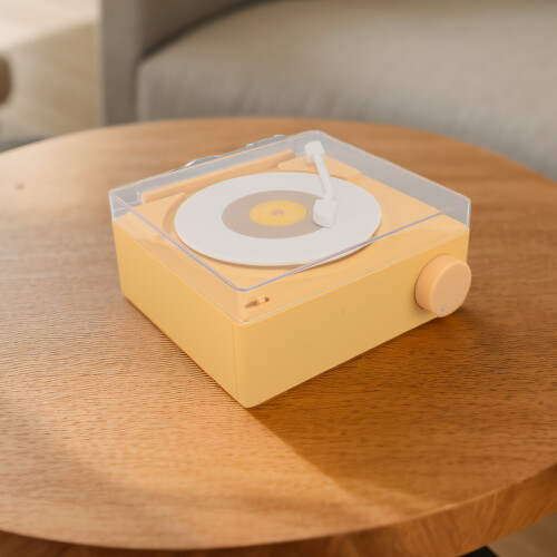 Enceinte Bluetooth rétro avec réveil, Jaune, 1200mAh, petite taille 2