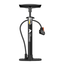 Pompe multifonction pour vélo et voiture 160 PSI avec manomètre, noire et orange