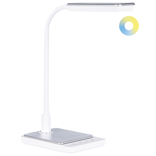 Beliani LED Desk Lamp CENTAURUS with Dimmer Metal White 1