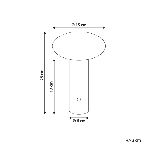 Beliani Wireless LED Table Lamp BUAYAN with Dimmer Metal Gold 2