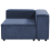Beliani Corner Seat ARDAL Corduroy Dark Blue Left Hand 5