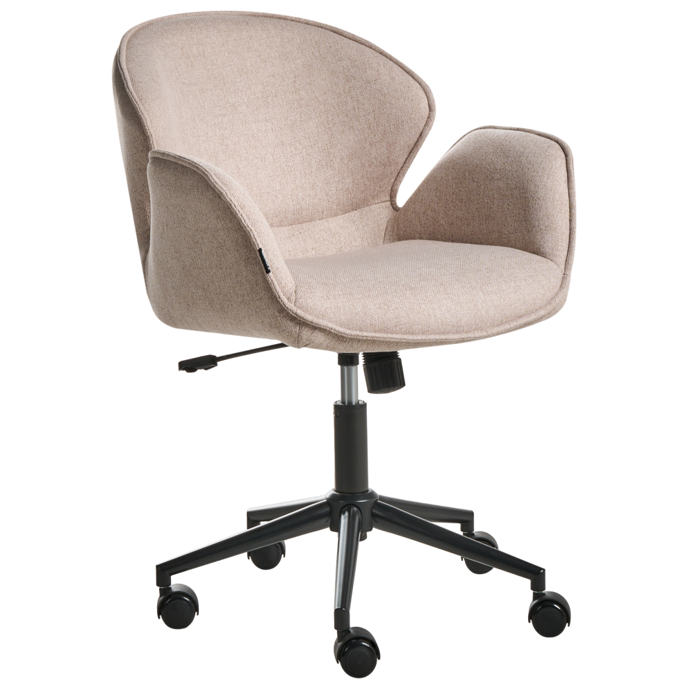 New Beliani Desk Chair Belmar Fabric Taupe Brown