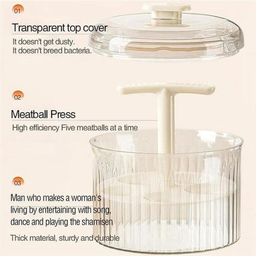 Manual Meatball Maker, Can Easily Make 5 Meatballs, Multifunctional Kitchen Gadget 2