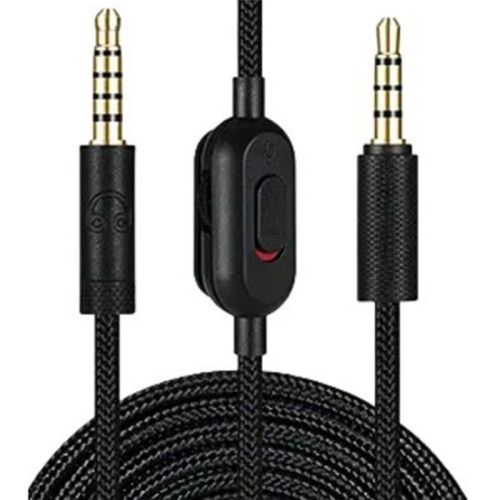 2M Replacement Audio Cable for  GPRO X, G233, G433 Headphones Includes Volume Control and Mute Function Black