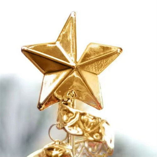 Iron  bell  Christmas tree desktop simulation Christmas tree display Christmas decorations Gold 2