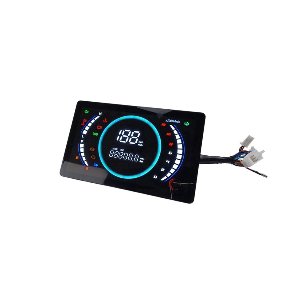 12V Universal Adjustable Led Digital Motorcycle Speedometer Rpm Dashboard With Temperature Gear 199Km/H 6031088652502