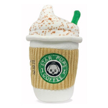 Parody Star Pups Koffie Honden Speelgoed Pup'Kin Spice Latte - Herfst Grappige Parodie Pluche Piepende Vakantie Speelgoed voor Medium