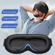3D Wireless Sleeping Headphones Blindfold Soft Washable Bluetooth5.4 Music Eyemask Handsfree Call Earphones Adjustable
