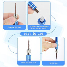 5-in-1 Precision Eyeglass Repair Screwdriver Kit Magnetic Watch Screwdriver for Electronics Sunglasses Cellphone Jewelry